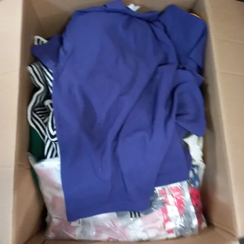 LARGE QUANTITY OF CLOTHING ITEMS TO INCLUDE , SWEATERS, JEANS, T-SHIRTS, ETC