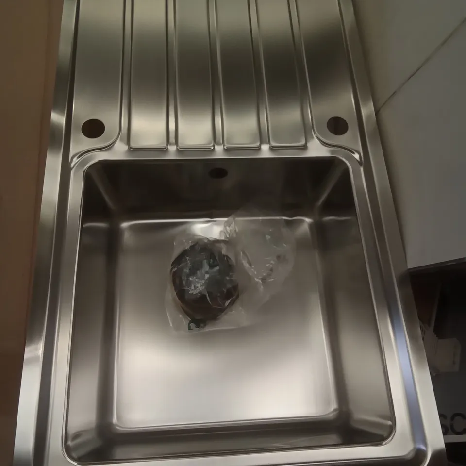 UNBOXED 86.5 X 50.5 1 BOWL + DRAINER SINK - CHROME