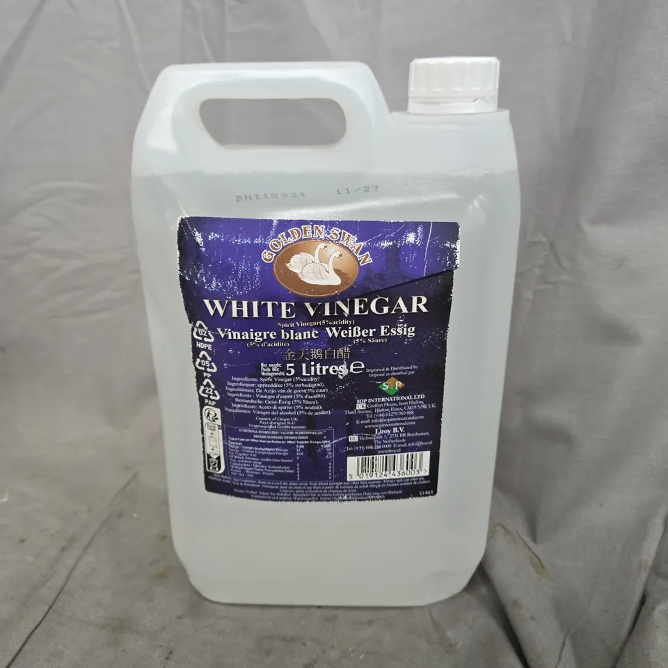 Golden Swan White Vinegar – 5 Litre Bottle