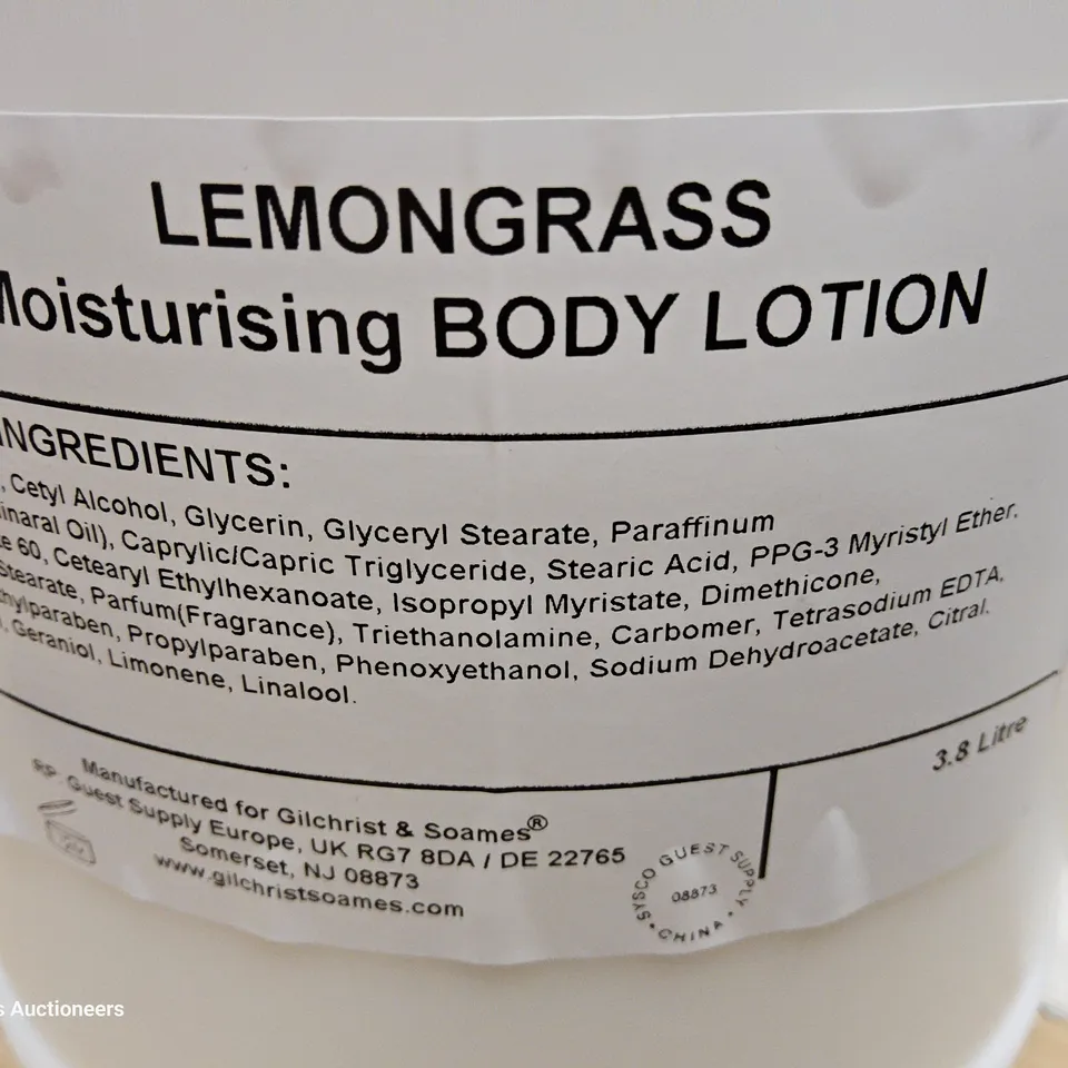 TWO CASES, EACH CONTAINING 4 × 3.8L LEMONGRASS MOISTURISING BODY LOTION