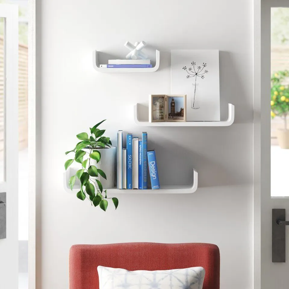 BELLAMY 3 PIECE WALL SHELF SET