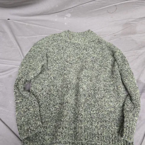 PAPAYA WOMEN'S KNIT SWEATER – MARLED GREY-GREEN, SIZE M