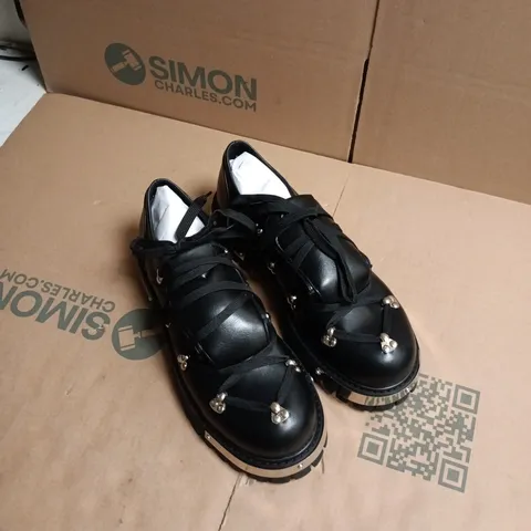 KOI BLACK LEATHER LOAFERS UK 10