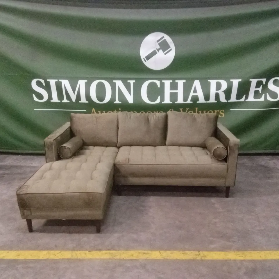 NEW ORLEANS FABRIC LEFT HAND CHAISE SOFA RRP £899