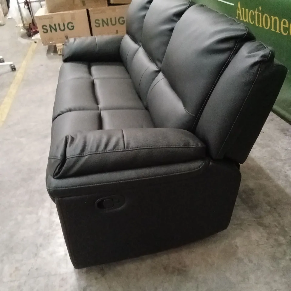 ALBION LUXURY FAUX LEATHER 3 SEATER HIGH BACK MANUAL RECLINER SOFA RRP £749