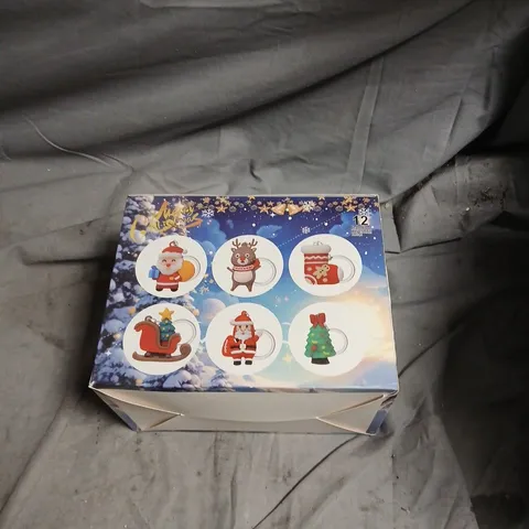 BOX OF 12 ASSORTED CHRISTMAS THEMED KEY RINGS 