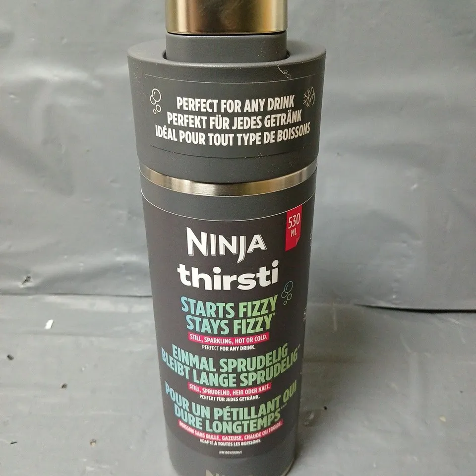 NINJA THIRSTI WATER BOTTLE AND FLASK - 530ML - GREY