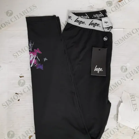 HYPE KIDS FADE BUTTERFLY LEGGINGS IN BLACK SIZE 13YRS