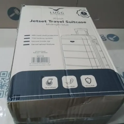 BOXED LUGG 20INCH JETSET TRAVEL SUITCASE MIDNIGHT BLUE 