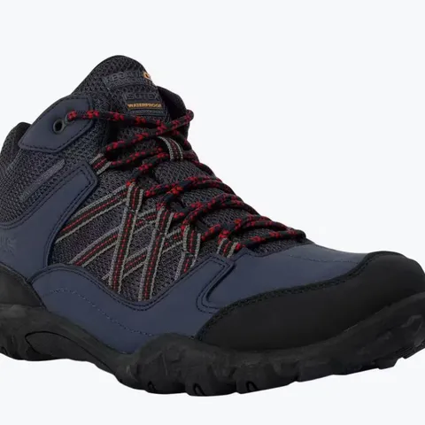 REGATTA MENS EDGEPOINT MID WATERPROOF HIKING SHOES BAYLEAF BURNT UMBER UK SIZE 8