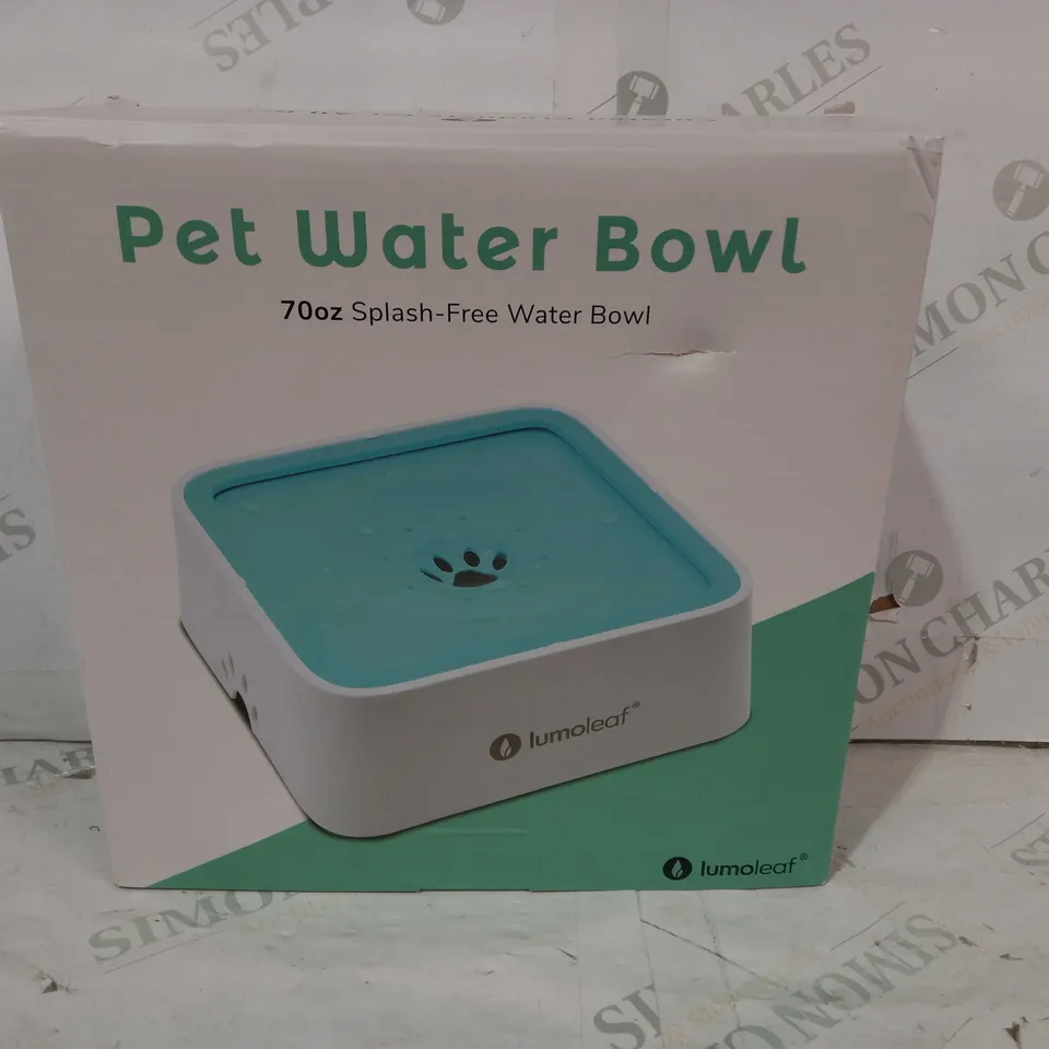 LUMOLEAF SPLASH-FREE PET WATER BOWL