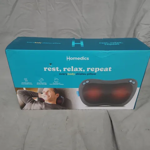 HOMEDICS REST, RELAX, REPEAT SHIATSU PILLOW – BOXED