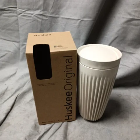 BOXED HUSKEE ORIGINAL CUP – GREY CERAMIC COFFEE CUP