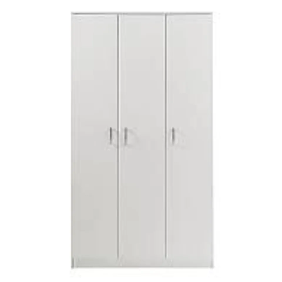 BOXED GRADE 1 ELY 3 DOOR WARDROBE IN WHITE - 2 BOXES