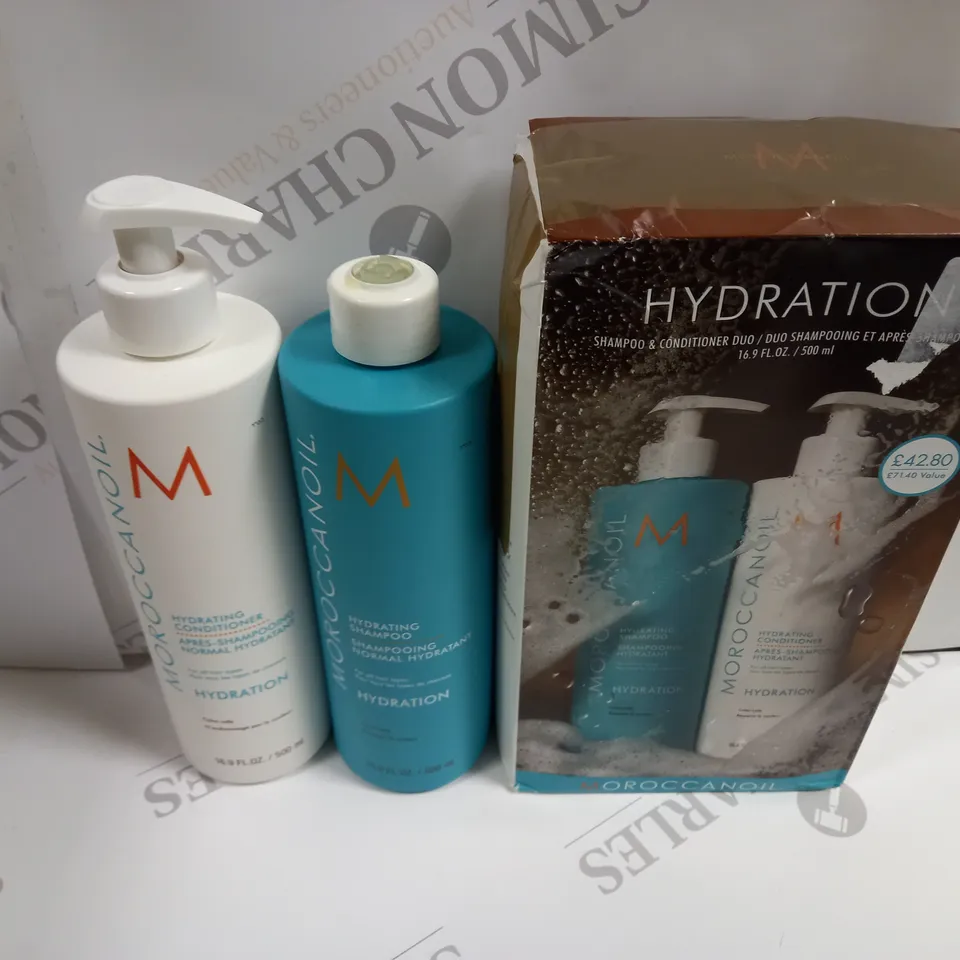 BOXED MOROCCANOIL HYDRATING SHAMPOO AND CONDITIONER 500ML DUO