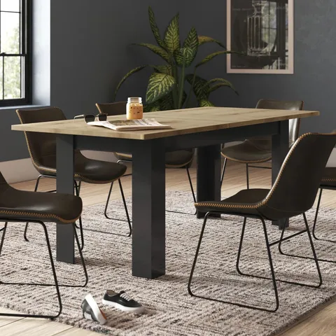 BOXED CHICASAW 90cm EXTENDABLE DINING TABLE (2 BOXES)