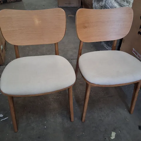 SWYFT SET OF 2 DINING CHAIR 01 - OAK/OATMEAL LINEN