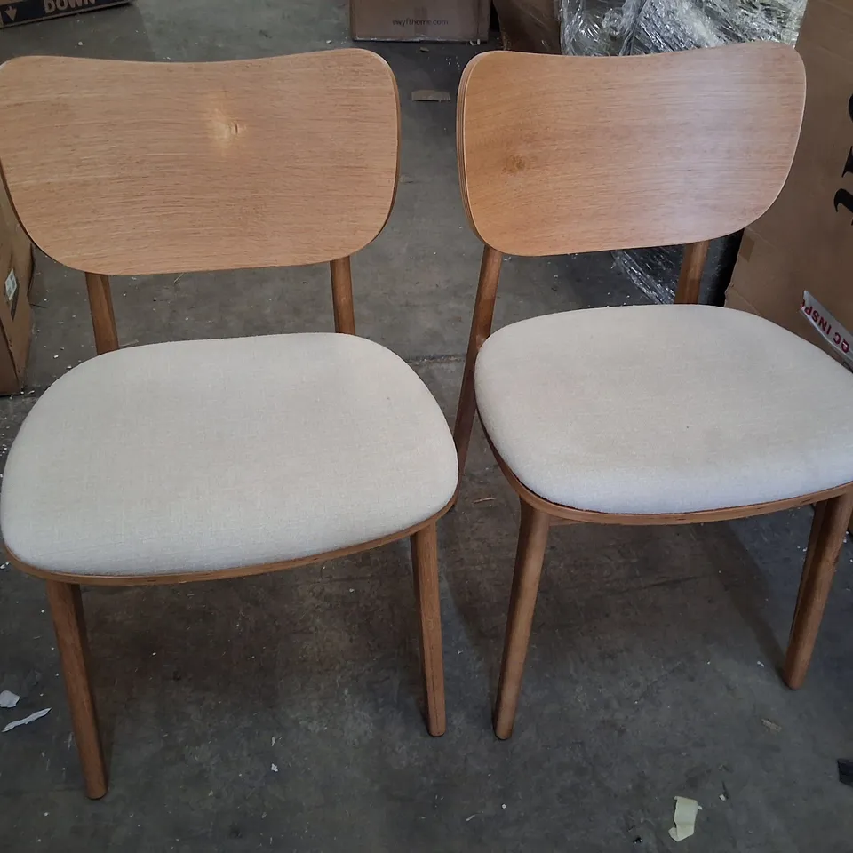 SWYFT SET OF 2 DINING CHAIR 01 - OAK/OATMEAL LINEN