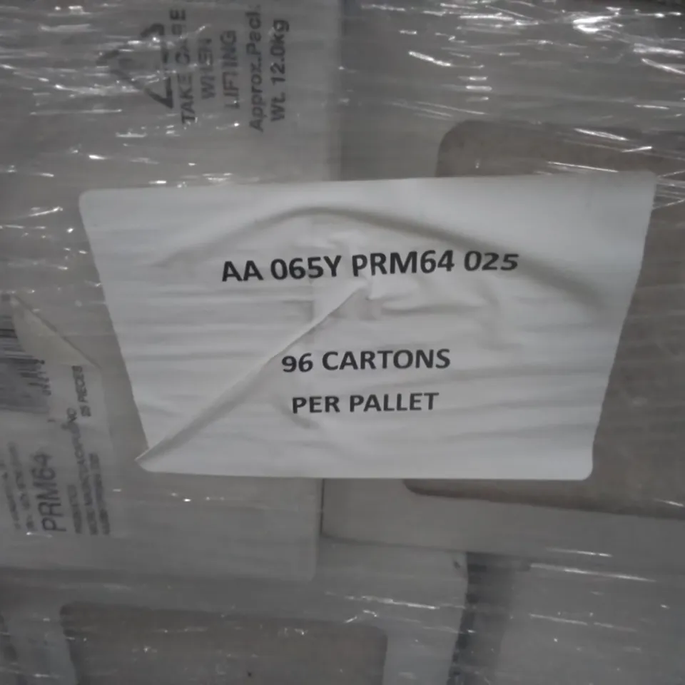 PALLET TO CONTAIN APPROX 96 X CARTONS OF JOHNSON PRISMATICS MICRO MAGNOLIA/CAPUCINO GLAZED WALL TILES - 25 TILES PER CARTON // TILE SIZE: 197 X 197 X 6.5mm