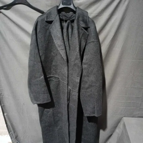F&F WOOL-BLEND COAT, DARK GREY, UK 16-18 (EU 44-46) – WOMEN'S