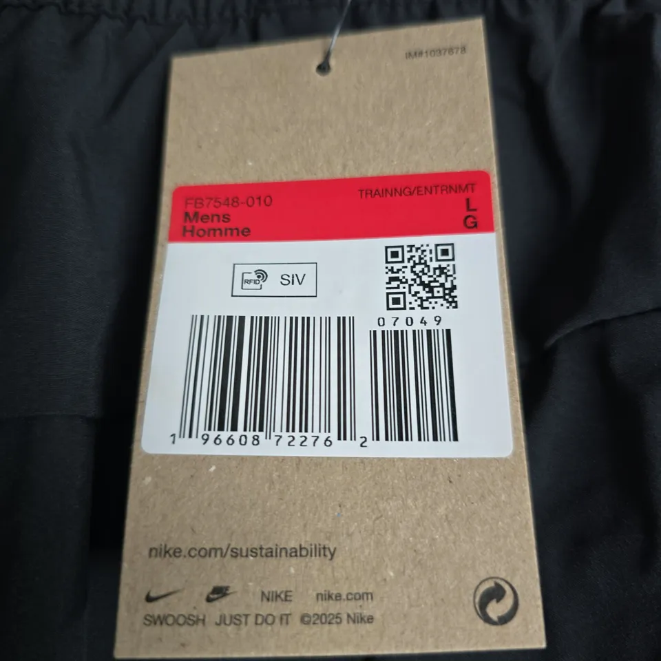 NIKE UNLIMITED MENS BLACK STANDARD FIT PANTS - L