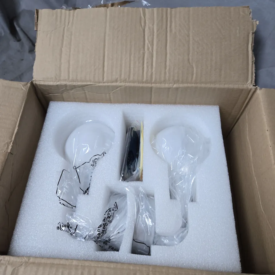 SFIXX SET OF TWO RECHARGEABLE GLASS WALL LIGHTS WITH REMOTE