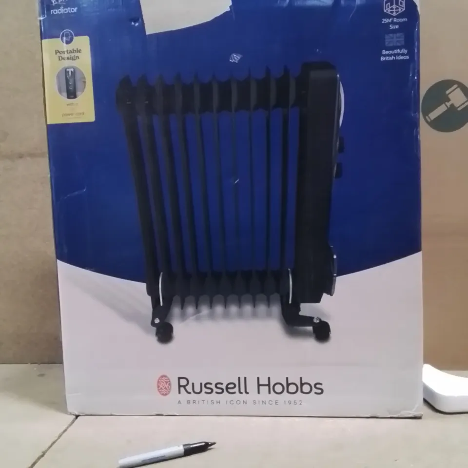 BOXED RUSSELL HOBBS OIL FILLED RADIATOR BLACK