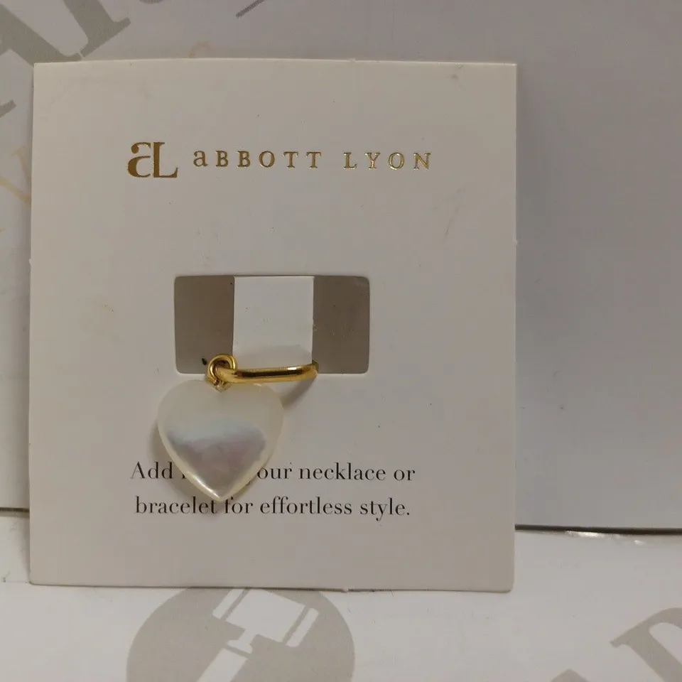 ABBOTT LYON MOTHER OF PEARL HEART CHARM