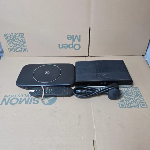 TOTE OF APPROXIMATELY 12 ASSORTED HOUSEHOLD ITEMS TO INCLUDE ROUTERS, CABLES, REMOTE CONTROL ETC