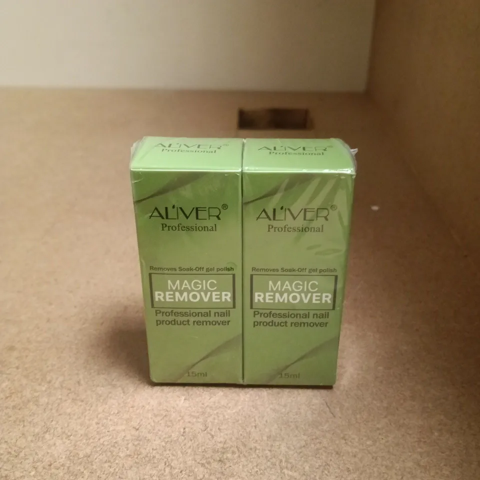 ALIVER PROFESSIONAL MAGIC REMOVER GEL NAIL POLISH REMOVER – 2 X 15ML