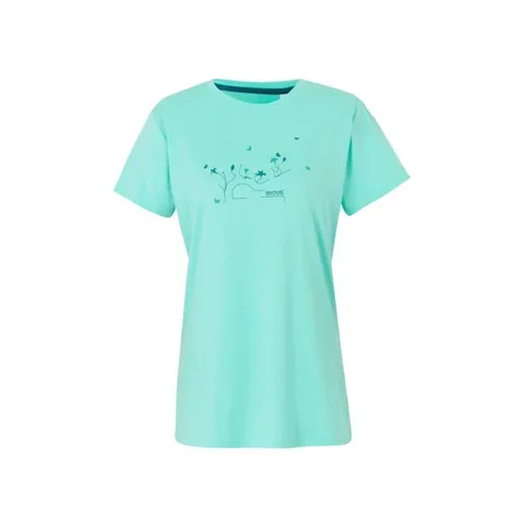BRAND NEW REGATTA WOMENS FINGAL IX TEE IN ARUBA BLUE - SIZE 8