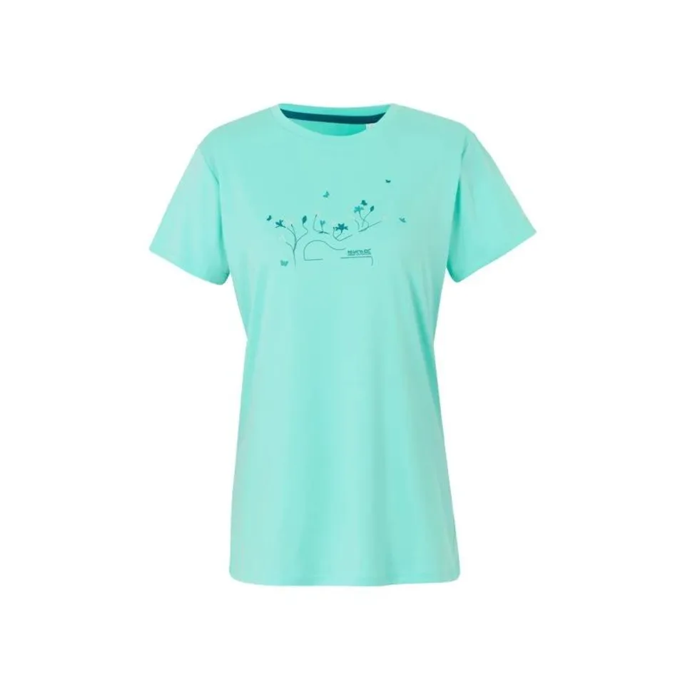 BRAND NEW REGATTA WOMENS FINGAL IX TEE IN ARUBA BLUE - SIZE 8