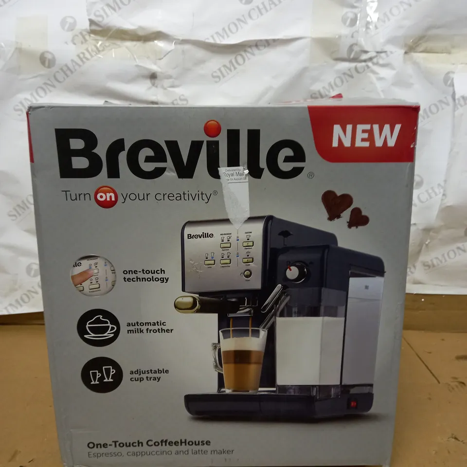 BREVILLE ONE-TOUCH COFFEEHOUSE COFFEE MACHINE - NAVY BLUE