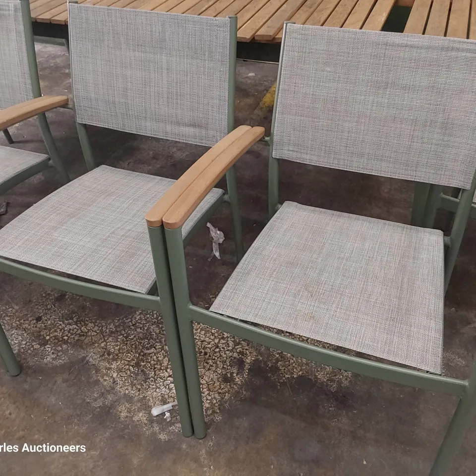 PATIO DINING SET OF TABLE & 6 CHAIRS
