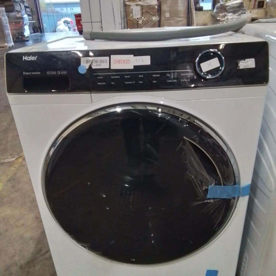 HAIER HWD80-B14979 FREESTANDING WASHER DRYER, DIRECT MOTION AND LED DISPLAY, 1400RPM, 8KG/5KG LOAD, WHITE [ENERGY CLASS D]