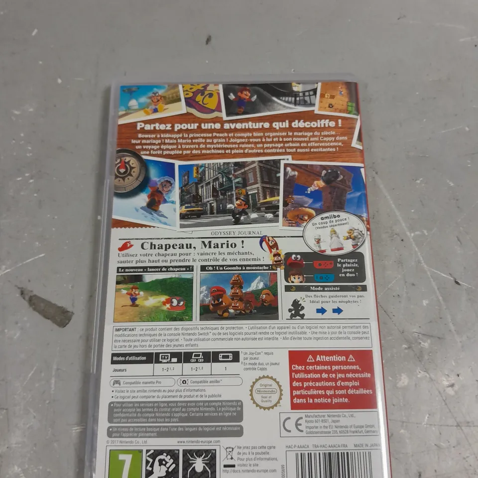 SUPER MARIO ODYSSEY FOR NINTENDO SWITCH 