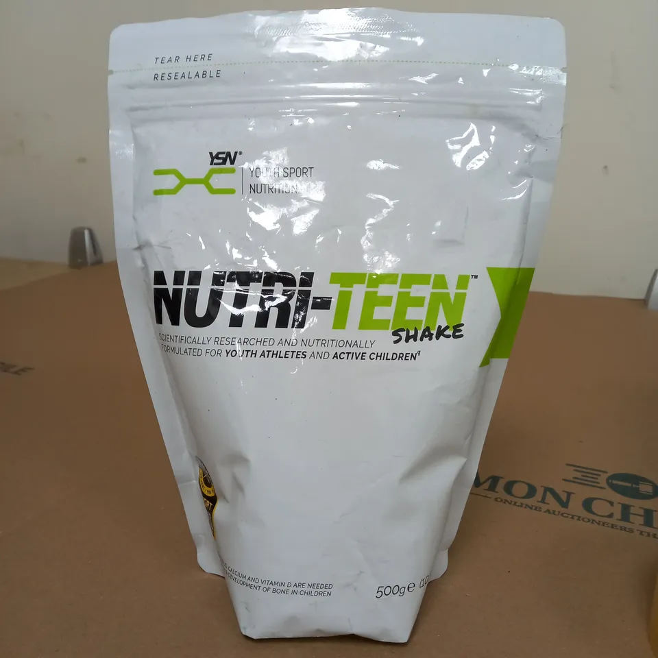 YOUTH SPORT NUTRITION NUTRI-TEEN SHAKE FOOD SUPPLEMENT STRAWBERRY MILKSHAKE FLAVOUR 500G