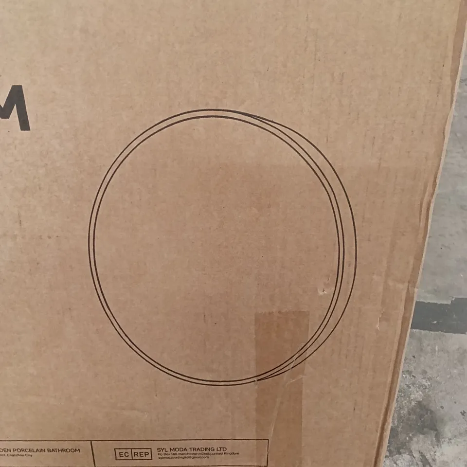 BOXED WARMIEHOMY ROUND WALL MOUNTED BEDROOM MIRROR - BLACK (1 BOX)