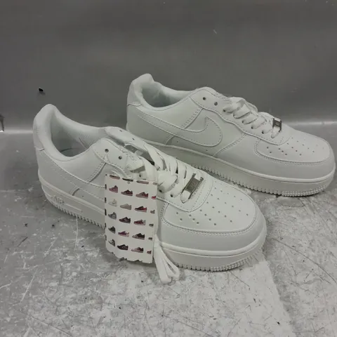 UNBOXED PAIR OF NIKE AIR FORCE 1 ALL WHITE UK 7
