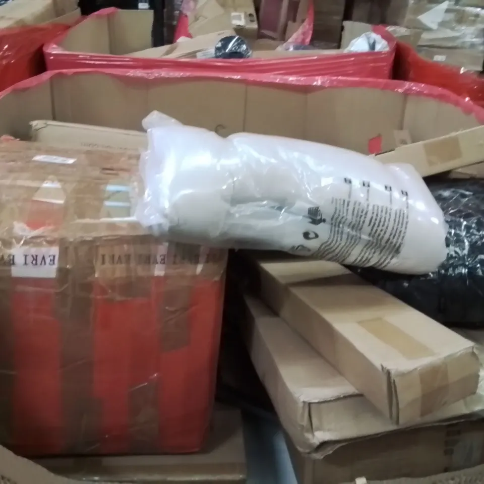 PALLET OF ASSORTED HOUSEHOLD GOODS AND PRODUCTS TO INCLUDE;COFFEE MACHINE,RETRACTABLE SAFETY GATE,CHAIR MAT