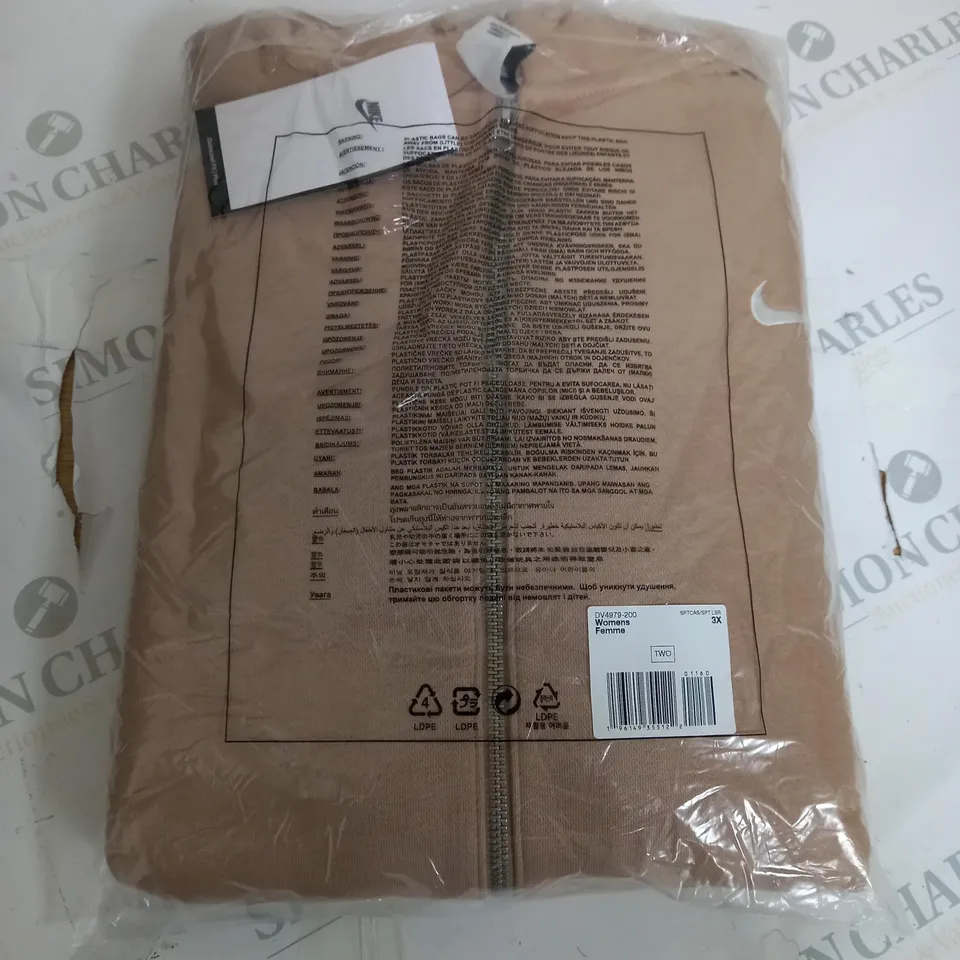 NIKE WOMENS LIGHT BROWN HOODIE SIZE 3XL 