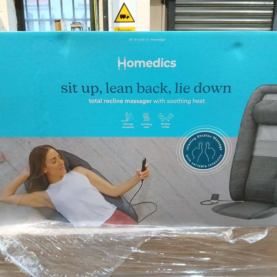 BOXED HOMEDICS TOTAL RECLINE MASSAGER WITH SOOTHING HEAT MCS-1010HCC-EU