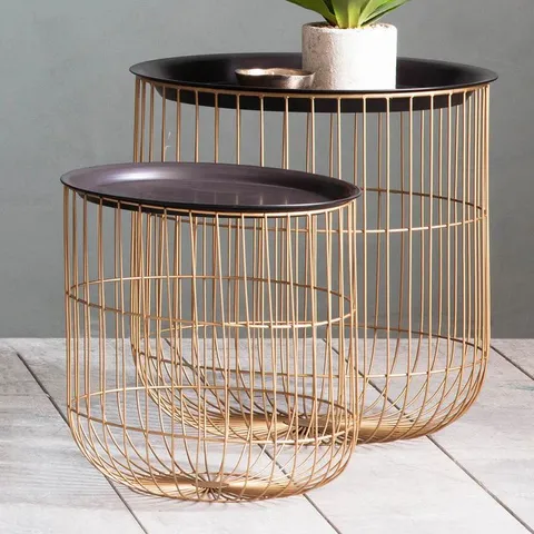 BOXED GALLERY INTERIORS WOBURN NEST OF 2 SIDE TABLES