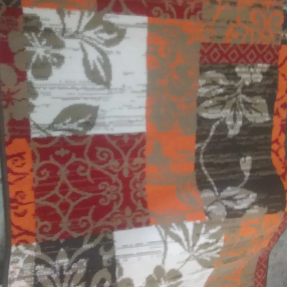 BEWDLEY TUFTED BROWN/ORANGE RUG 80X145CM