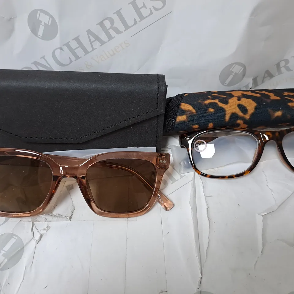 HUMMINGBIRD SUNGLASSES & READERS - GREY AND BROWN/RED