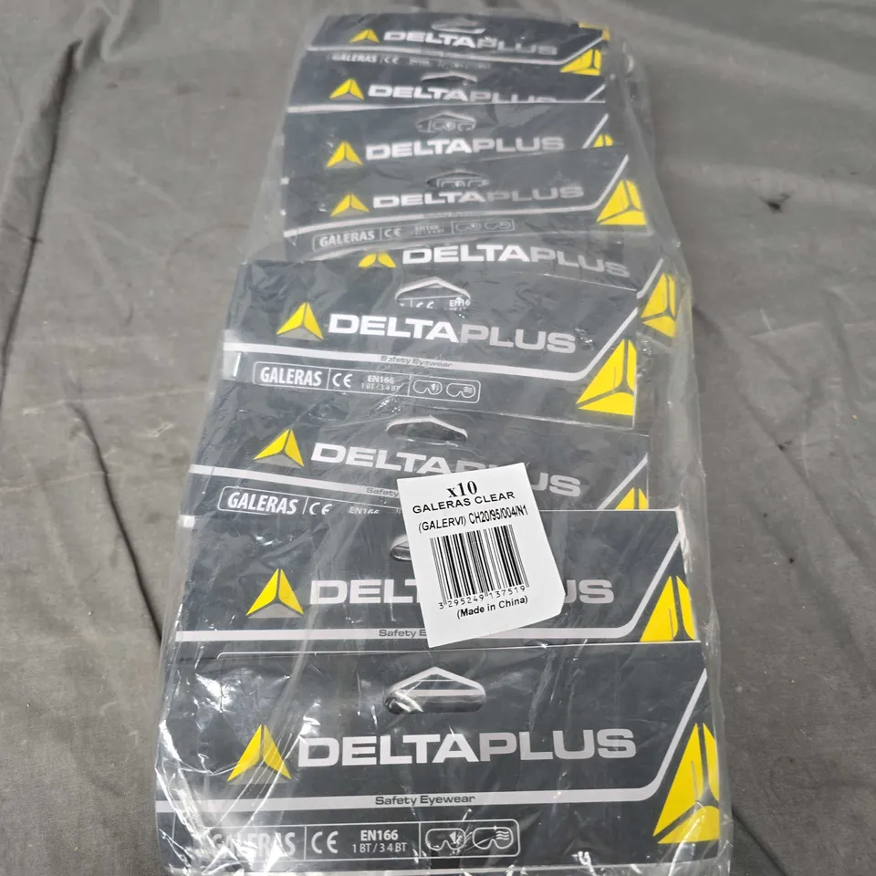 10 X DELTA PLUS GALERAS CLEAR SAFETY EYEWEAR 
