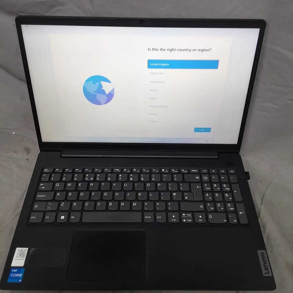 UNBOXED LENOVO V15 G3 INTEL I-5 LAPTOP IN BLACK