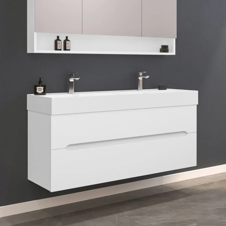 BOXED MORELLA MALTA 120CM VANITY CABINET MATT WHITE