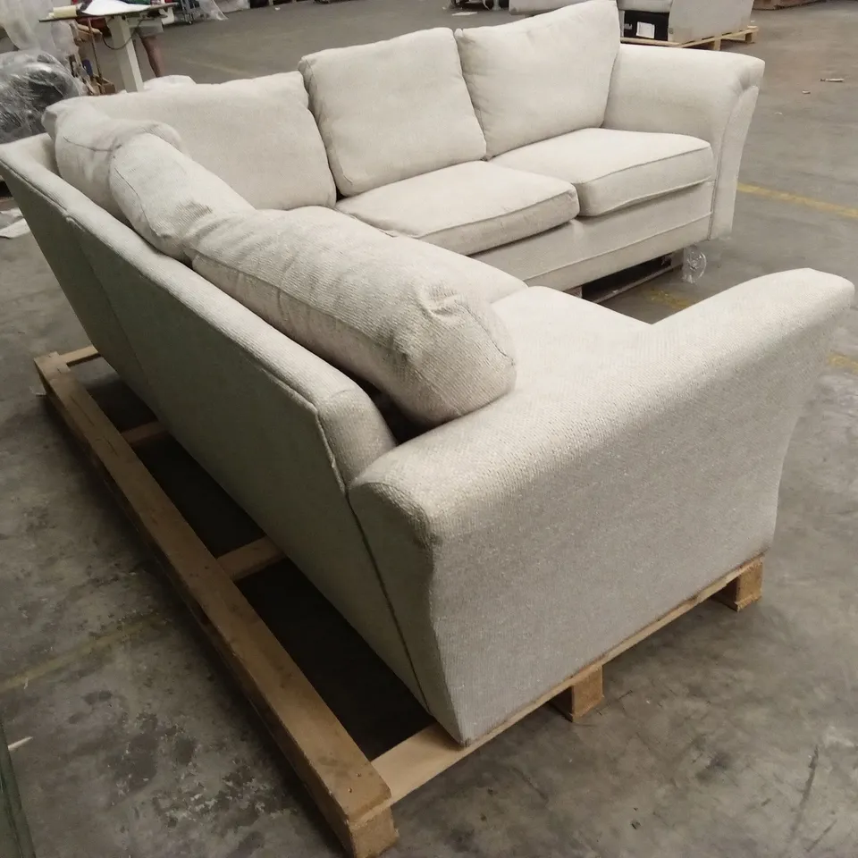 DURY CHUNKY WEAVE STANDARD BACK CORNER GROUP SOFA - NATURAL RRP £1149