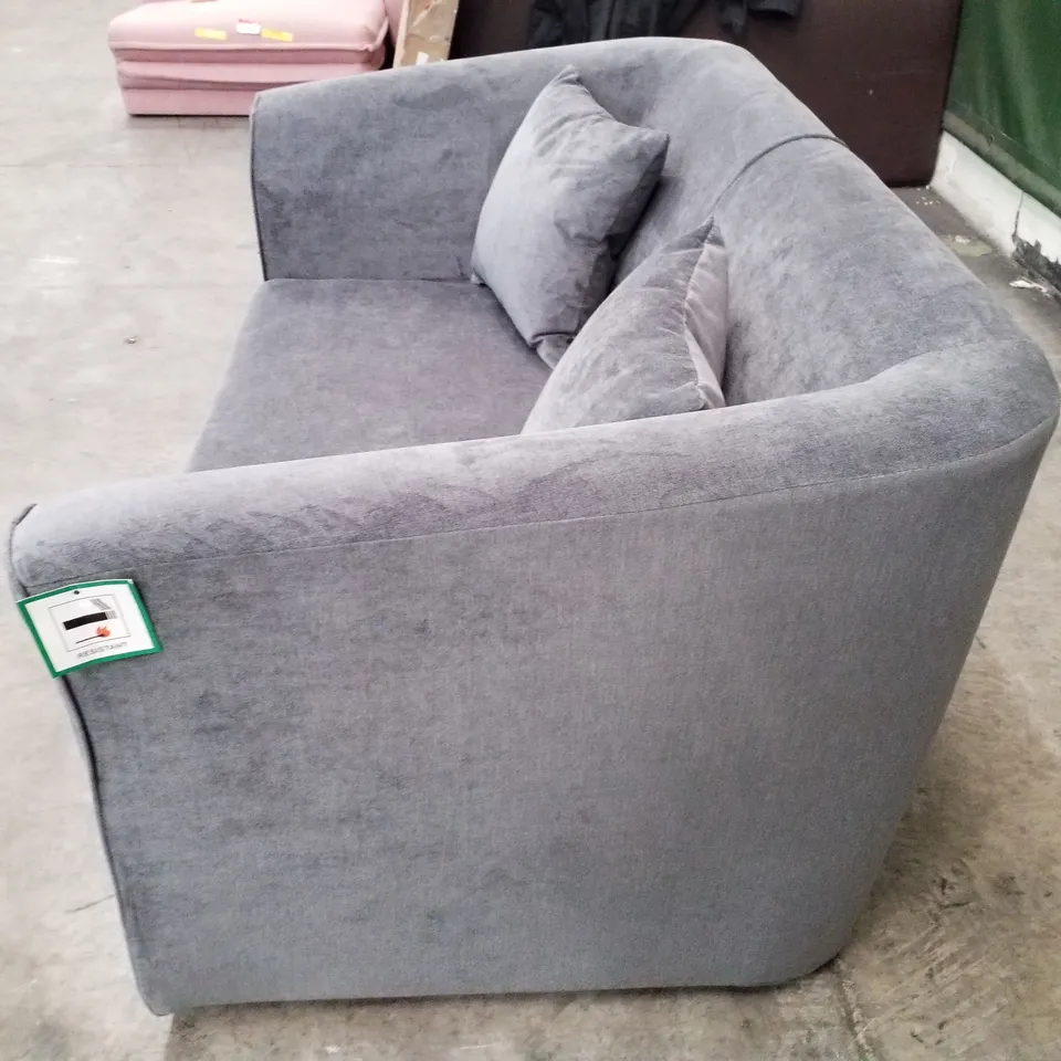 QUALITY DESIGNER 2 SEATER SOFA - GREY FABRIC